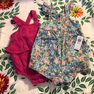 Two 0-3M Old Navy Rompers